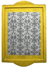 Farmhouse Decor Yellow Wood Tray 11.5” X  15” X 5/8