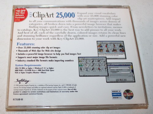 Key ClipArt 25,000 For Windows 3.1 & 95 PC Software - Picture 2 of 2