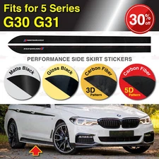 Fits BMW G30 G31 5 Series Sport Racing Side Skirt Stickers Vinyl Decals Stripes
