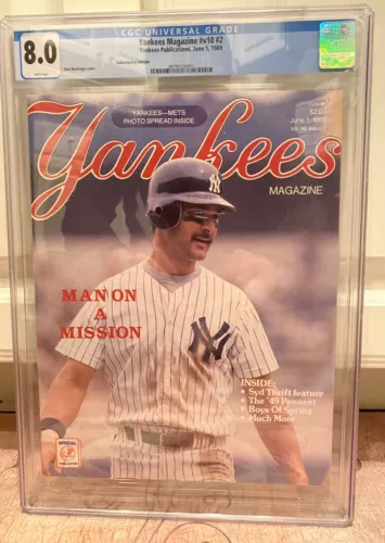 Don Mattingly June 1989 New York Yankees Magazine CGC 8.0 POP 1 NONE Higher