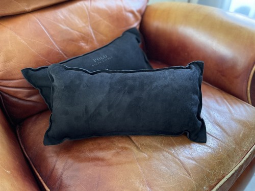 Ralph Lauren Polo Suede Leather Throw Pillow - Picture 5 of 6