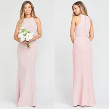 NEW SHOW ME YOUR MUMU Vintage Rose STRETCH CREPE Chicago High Neck GOWN M