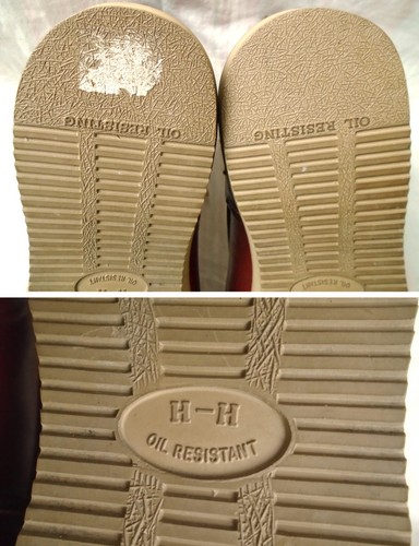Botas de Trabajo Carolina 8.5D* Con Cordones Cuero Marrón COMO NUEVAS De Colección Años 90 - Imagen 9 de 12