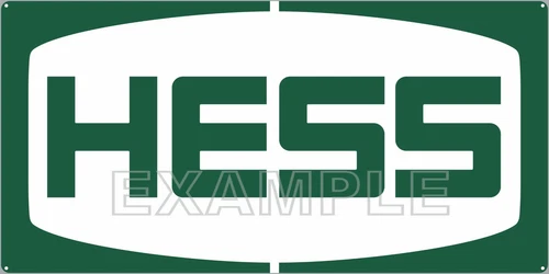 HESS OIL GASOLINE GAS STATION VINTAGE OLD SIGN REMAKE ALUMINUM SIZE OPTIONS