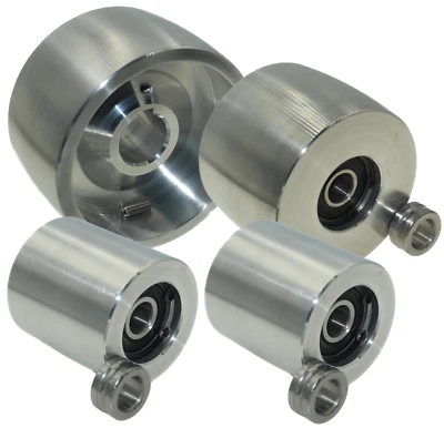 Belt Grinder wheel set knife grinder 4" Drive-24 mm shaft, 3" tracking, 2" Idler