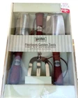 Garden Companion 3pcs Garden Tool Set Wooden Handle Trowel, Fork & Transplanter