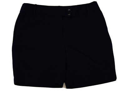 PGA Tour Womens Bermuda Shorts~Navy Blue Seersucker Golf