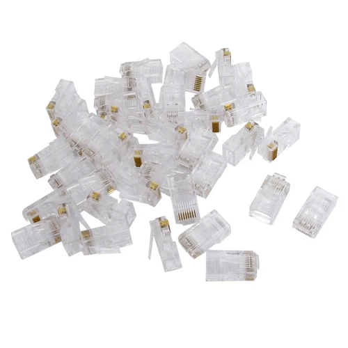 40 Pcs RJ45 8P8C Modular Network Crimp Adapter Ethernet Cable Wire Connector End