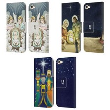 HEAD CASE DESIGNS CHRISTMAS NATIVITY LEATHER BOOK CASE FOR APPLE iPOD TOUCH