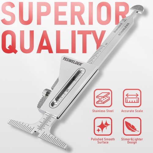 YESWELDER HI-LO Calibro 32 mm/37-1/2" - Strumento metrico per saldatura tubi pollici e pollici
