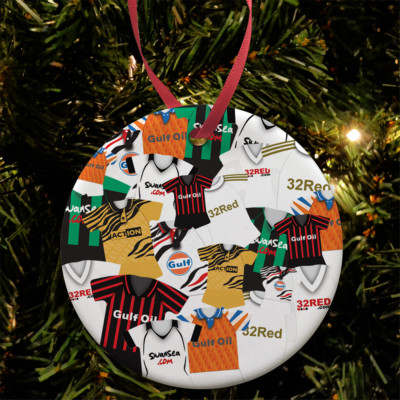 Swansea Retro Set Mash Christbaumkugel Deko Keramik Fächer Geschenk
