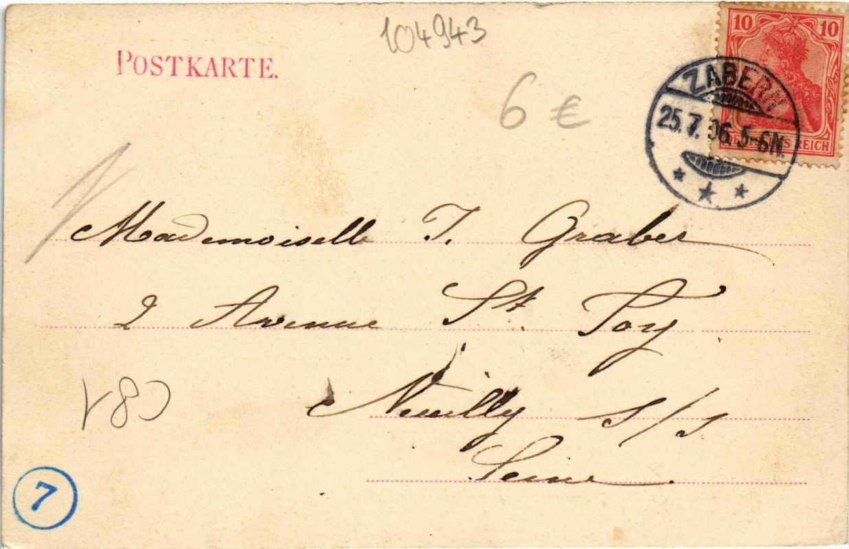 Old postcard Bornthal be Babern - view of Hoh-Barr (104943)