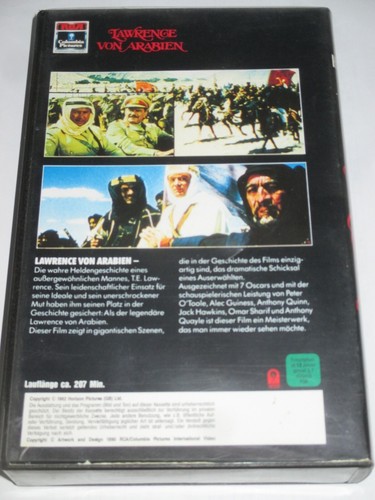 RCA - Lawrence von Arabien - VHS/Monumentalfilm/Alec Guiness/Anthony Quinn/'62 - Imagen 2 de 2