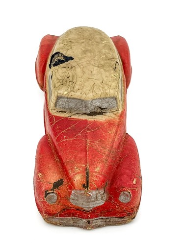 Vtg Sun Rubber Co. S500R Red/White Toy Car Diecast Toy Cars Man Cave Auburn ASIS - Picture 13 of 16