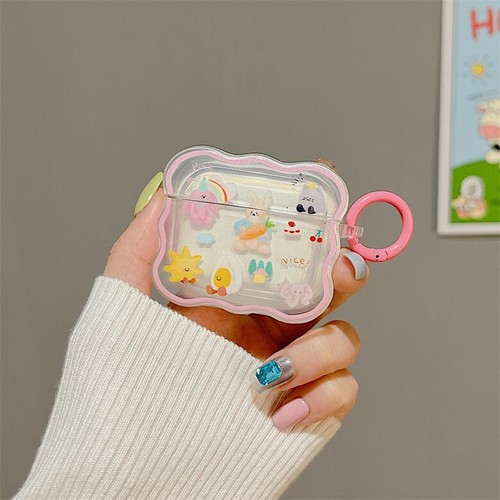 Korean Cute Cartoon Animal Wavy Earphone Case For Airpods Pro 2nd Silicone Cover - Imagen 5 de 25