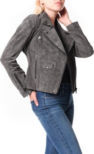 BLANKNYC Vital Signs Suede Moto Jacket 