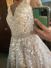 prom dress size 14 off white new never worn out 