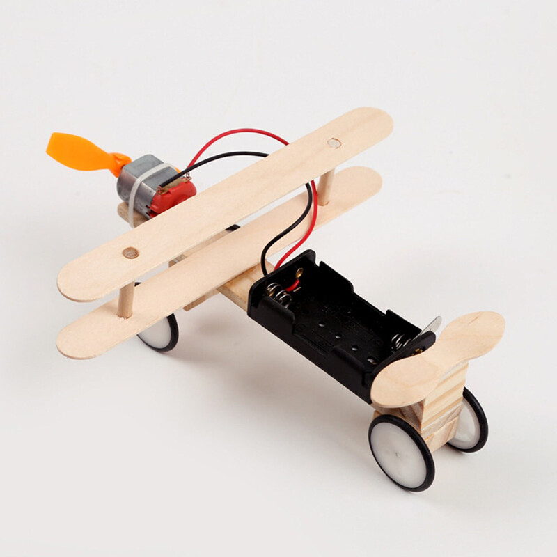 Toy Plane Using Motor DIY Fan Powered Toy plane Improve hands-on skills Science Projects Boys ...