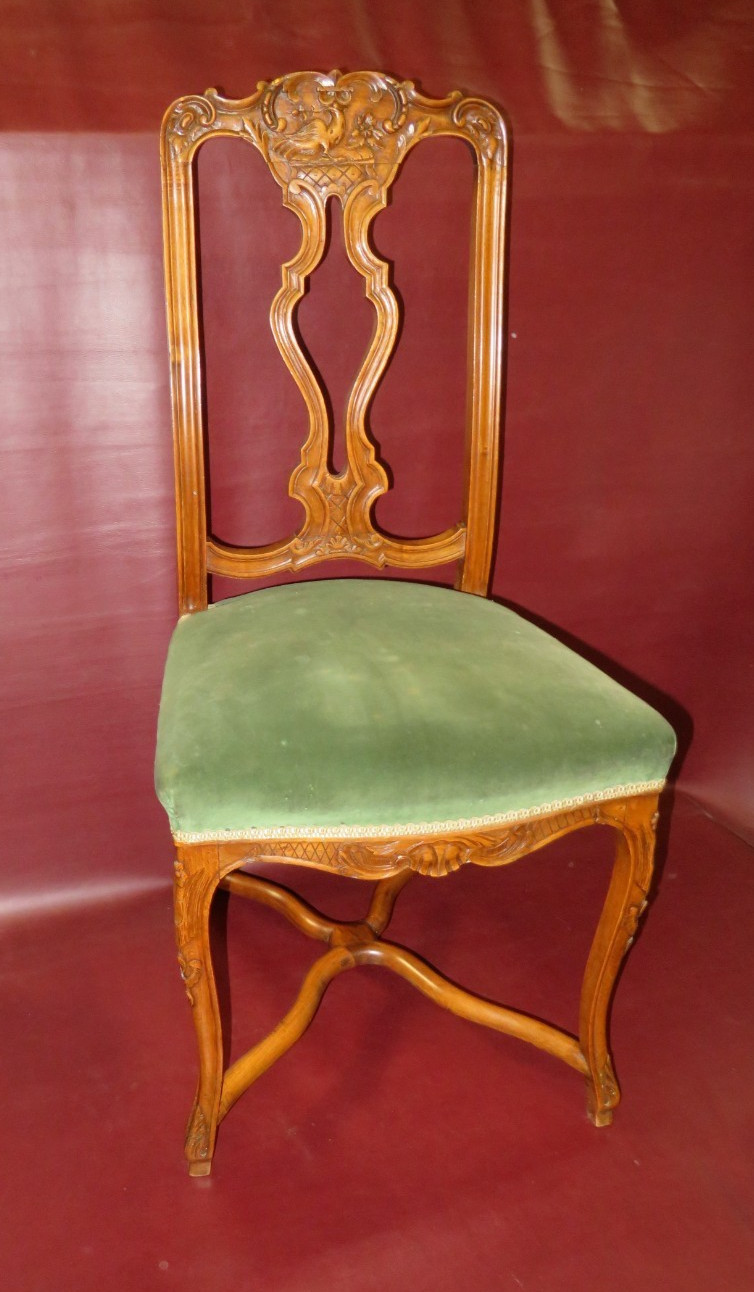 W/ Green Upholstered Seat C. 1880
