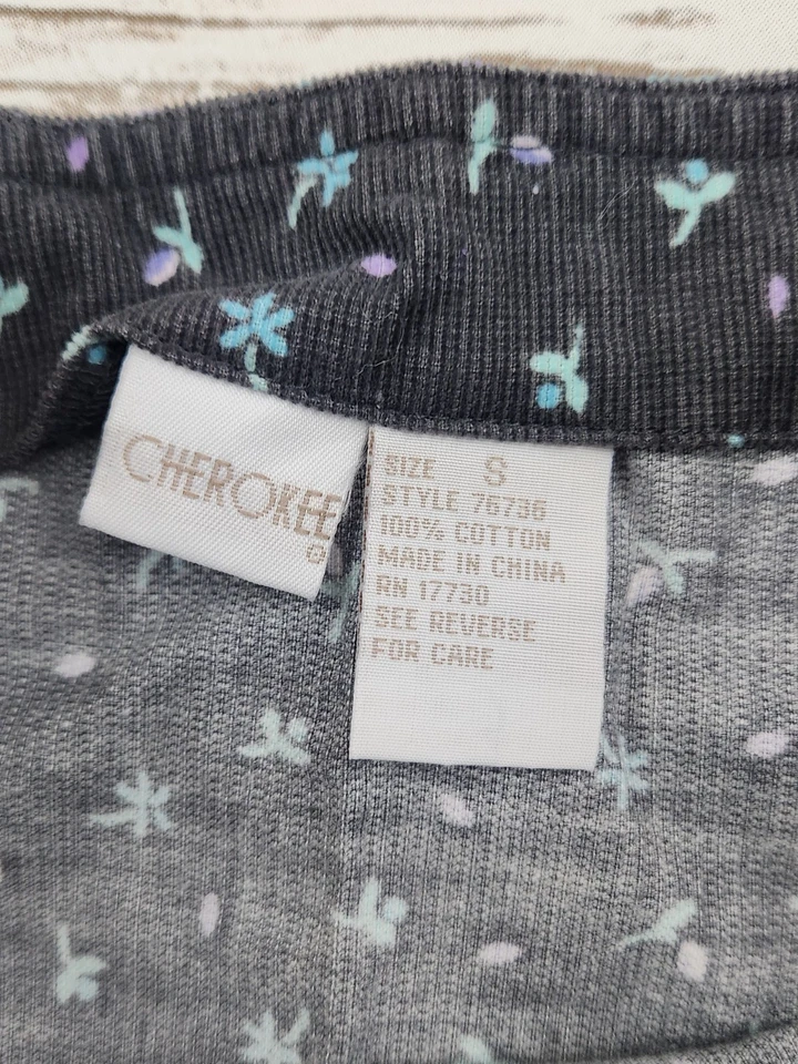 Vestido Jersey Cherokee Gris Pana Floral - Niñas Pequeño, 100% Algodón Foto 3 de 3