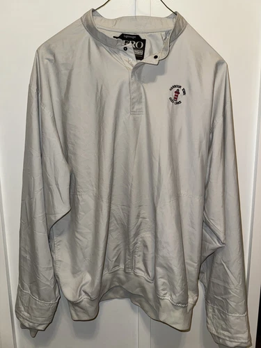 OFF WHITE Giacca Uomo Zero Restriction XL Beige Giacca a Vento Golf Bottone a Scatto Manica Lunga