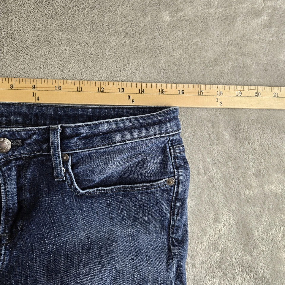 Jeans Helmut Lang para mujer 29x30 azul denim elástico ajustado tiro medio hechos en EE. UU. Foto 3 de 4