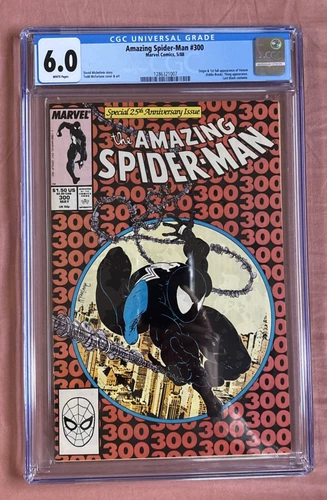 AMAZING SPIDER-MAN # 300 Marvel CGC 6.0 White Pages 1988 Origin & 1st Full Venom