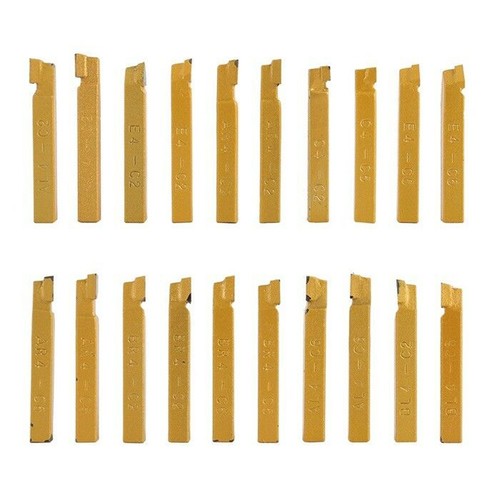 Carbide Gold 1/4 Metal Lathe Tooling Carbide Tip Tipped Cutter Drill Bit Kit - Picture 6 of 10