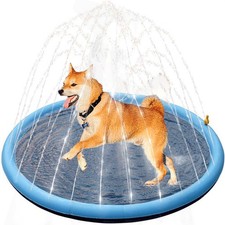 Griwuut Dog Pool, Paddling Pool for Pets, 39" Foldable Sprinkle and Splash Wa...