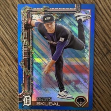 2025 Topps Holiday - Tarik Skubal #H74 Holiday Blue Metallic Glitter