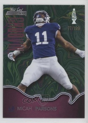 2021 Alumination Green - Pink Nameplate #199 /199 Micah Parsons Rookie RC 4xw
