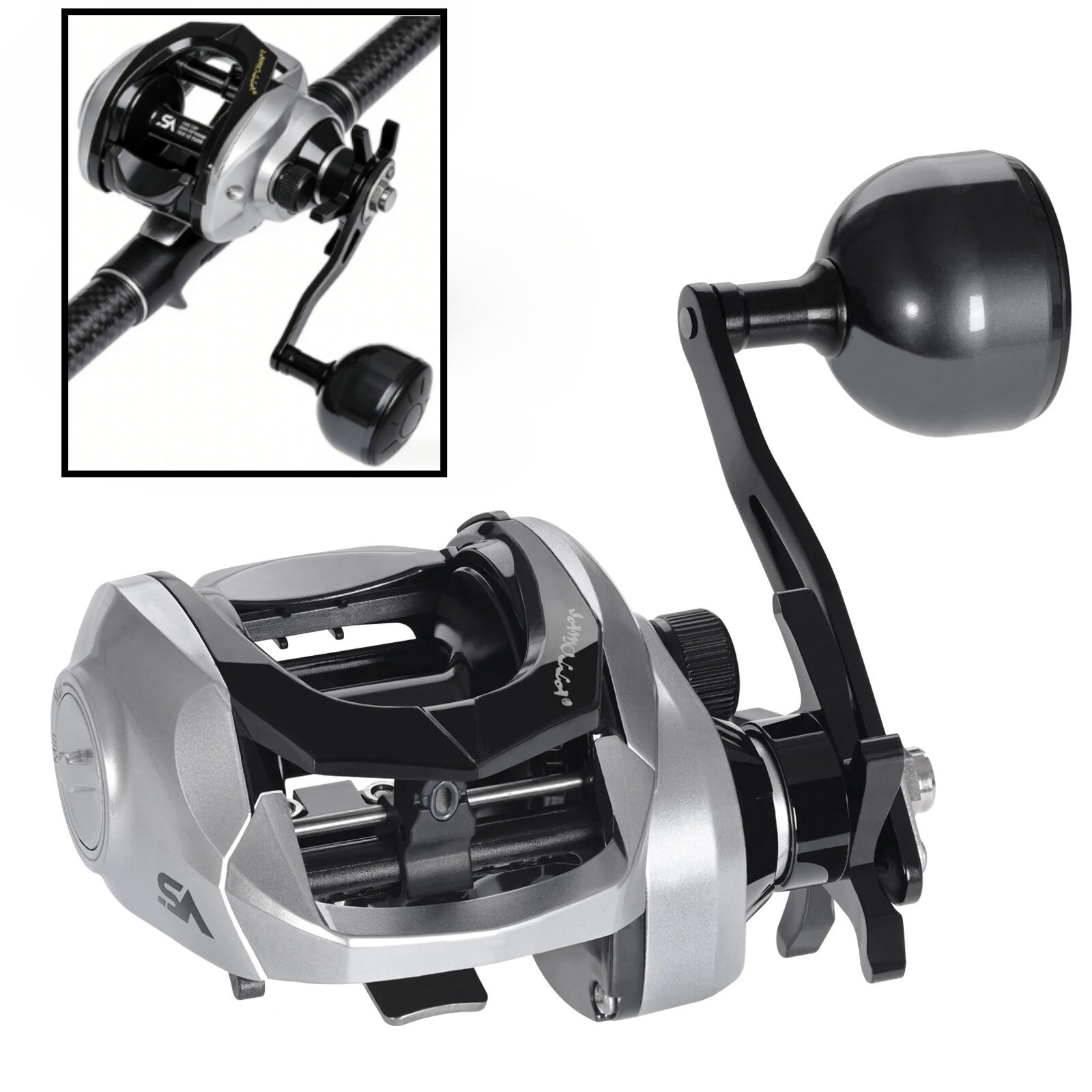 Large Baitcasting Fishing Reel Saltwater Waterproof Deep Sea Fishing 15kg Drag