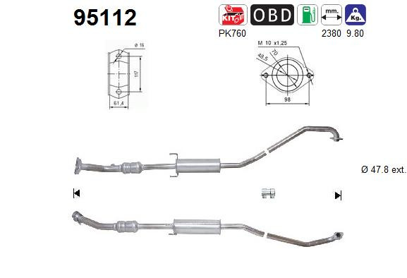 AS Katalysator FüR Toyota Avensis Station Wagon T25 1.8 1.6 Vvt-I T25_-image