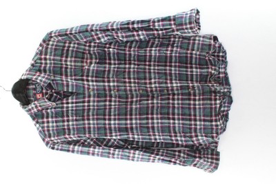 Chaps Herren Hemd Gr. M Langarm Blau Grün Baumwolle #ES-24