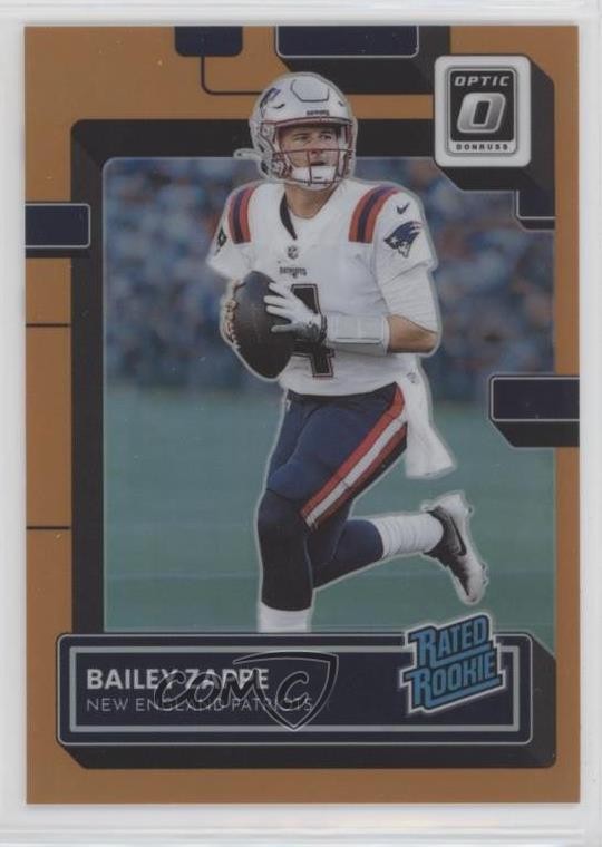 2022 Panini Donruss Optic Rated Rookie Orange Prizm /199 Bailey Zappe #229 0it8