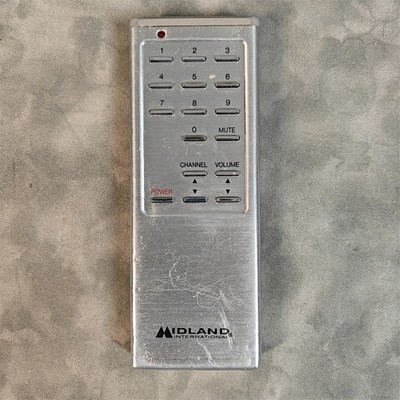 Vintage Midland International TV Remote Control Silver Metal 1970s TESTED Works!