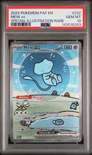 2024 POKEMON PAF EN-PALDEAN FATES SPECIAL ILLUSTRATION RARE #232 MEW EX PSA 10