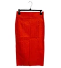 J.crew Women's pencil skirt orange linen blend size 0