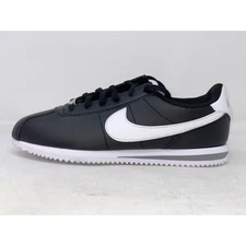 Nike Cortez Panda Black Leather Sneakers, Size 6.5Y / 8W BNIB DM0950-001