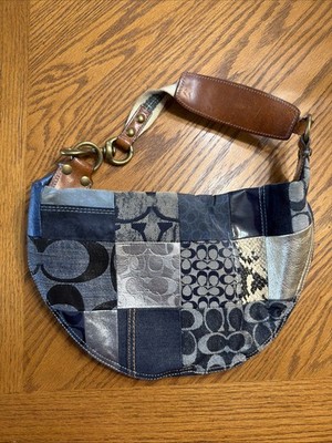 Coach Vintage Blue Patchwork Denim Hobo/Shoulder Bag | eBay