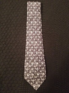 Mickey Mouse 'Black And White Mickey'  100% Silk Necktie From Walt Disney World
