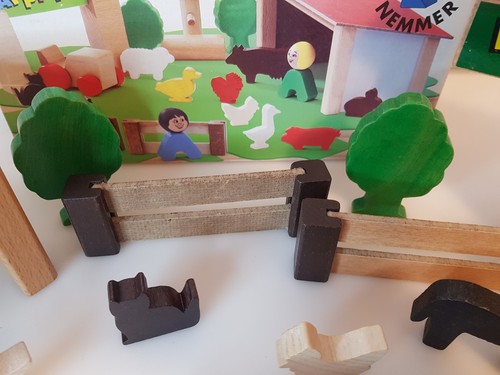 Nemmer Happy Farm Wooden Building Blocks Toy Set - Picture 6 of 13