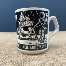 VINTAGE 1969 MOON LANDING COMMEMORATIVE MUG CUP NEIL ARMSTRONG BUZZ ALDRIN