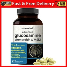 Glucosamine Chondroitin Turmeric MSM, 10 in 1 Joint Support Complex 240 Capsules