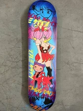 Cheshire Cat Girl Skate Deck 7.88 Signed NEW 1/1 Blue Purple Hook-Ups Rare