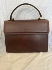 Valentino Garavani Brown Leather Top Handle Handbag w/ Tassel Detail Vintage