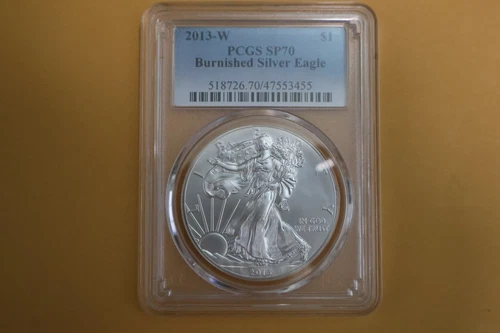 2013-W $1 Burnished Silver Eagle PCGS SP70