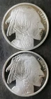 Two SilverTowne 1oz Silver Buffalo Rounds