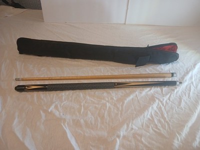 Vtg 2 Piece 57  Pool Billiards Cue Stick in Soft Carrying Case