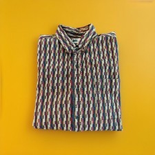 VTG REI Button UP Long Sleeve Western Style 100% Cotton USA Made Mens L